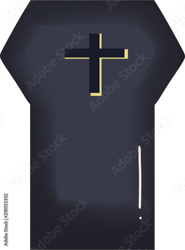 Obraz na płótnie black cross coffin