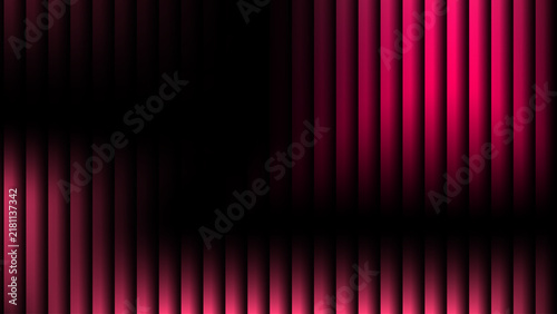 Abstract dark pink vertical stripes background with glowing gradient light effect