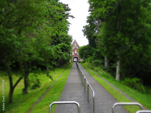 Konstfotografi Trappist Monastery, Hokkaido, Japan - Diorama Effect