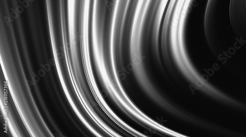 Abstract black and white background with ribbed glass effect.