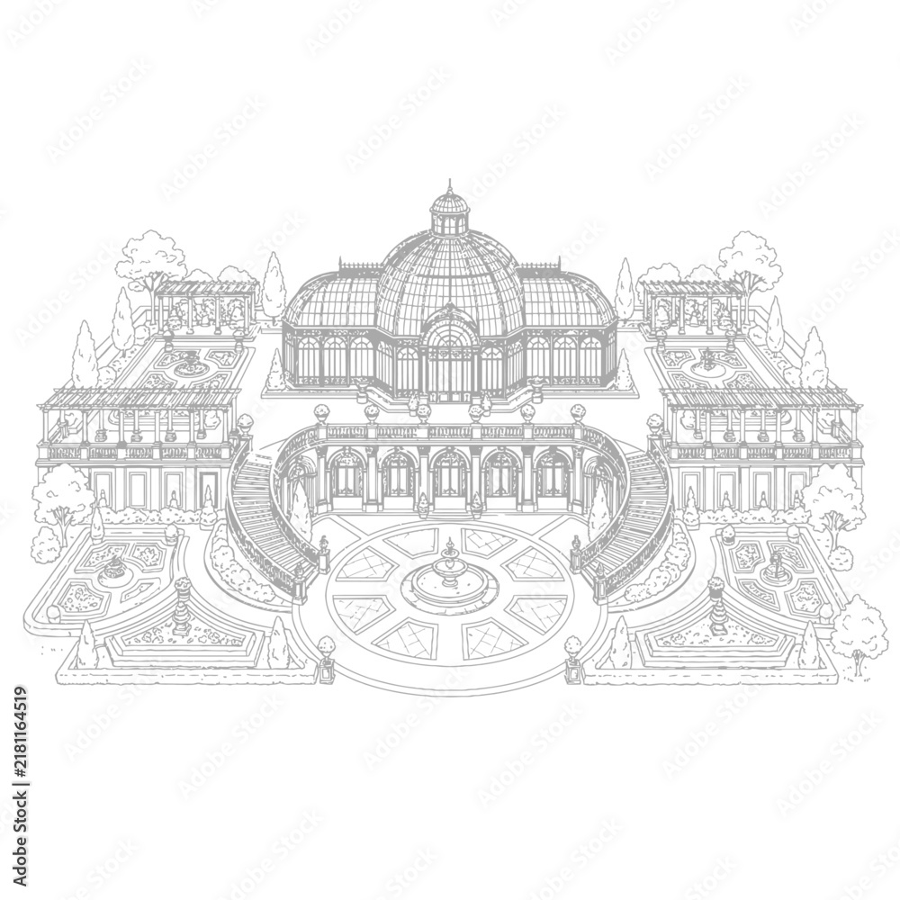 Obraz premium hand drawn vector illustration of a greek temple