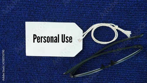 Foto Tag the paper with the word Personal Use
