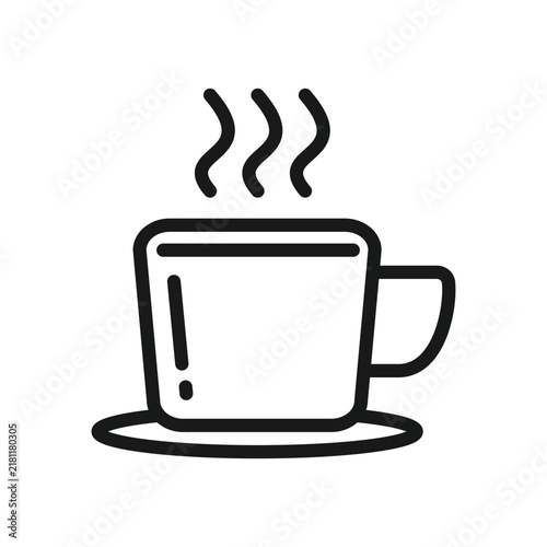 Outline coffee cup icon.