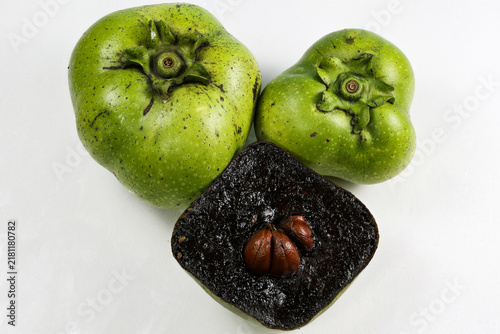 Black Sapote, Whole and Split Fruit
