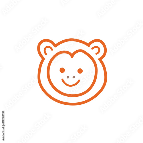 Canvas Print cartoon monkey illustration