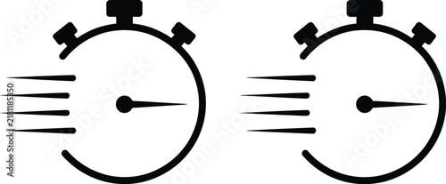 Foto Time Fast Icon Vector Illustration Designs featuring Speed, Clock, Quick Action,