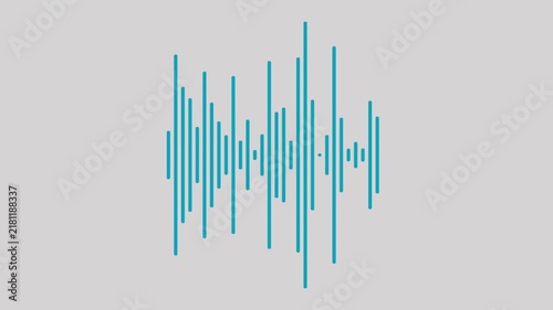 futuristic audio visualizer waveform on green screen. abstract sound wave spectrum animation isolated for music podcast and karaoke projects. transparent background motion graphic. 4k loopable