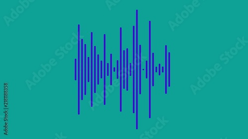 futuristic audio visualizer waveform on green screen. abstract sound wave spectrum animation isolated for music podcast and karaoke projects. transparent background motion graphic. 4k loopable