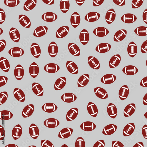 American Football Seamless Pattern Vector Illustration