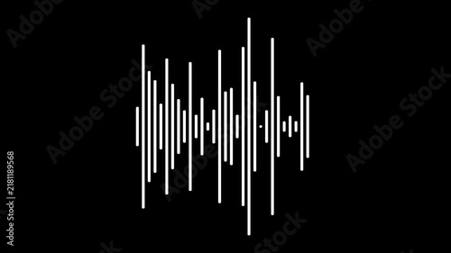 futuristic audio visualizer waveform on green screen. abstract sound wave spectrum animation isolated for music podcast and karaoke projects. transparent background motion graphic. 4k loopable