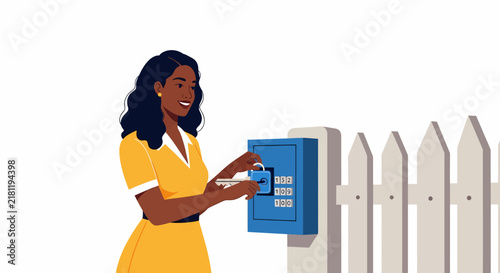 African American Male Archivist Unlocking Historical Treasure Lockbox