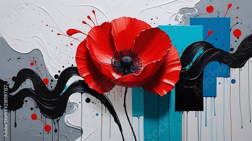 Turquoise Poppy Explosion