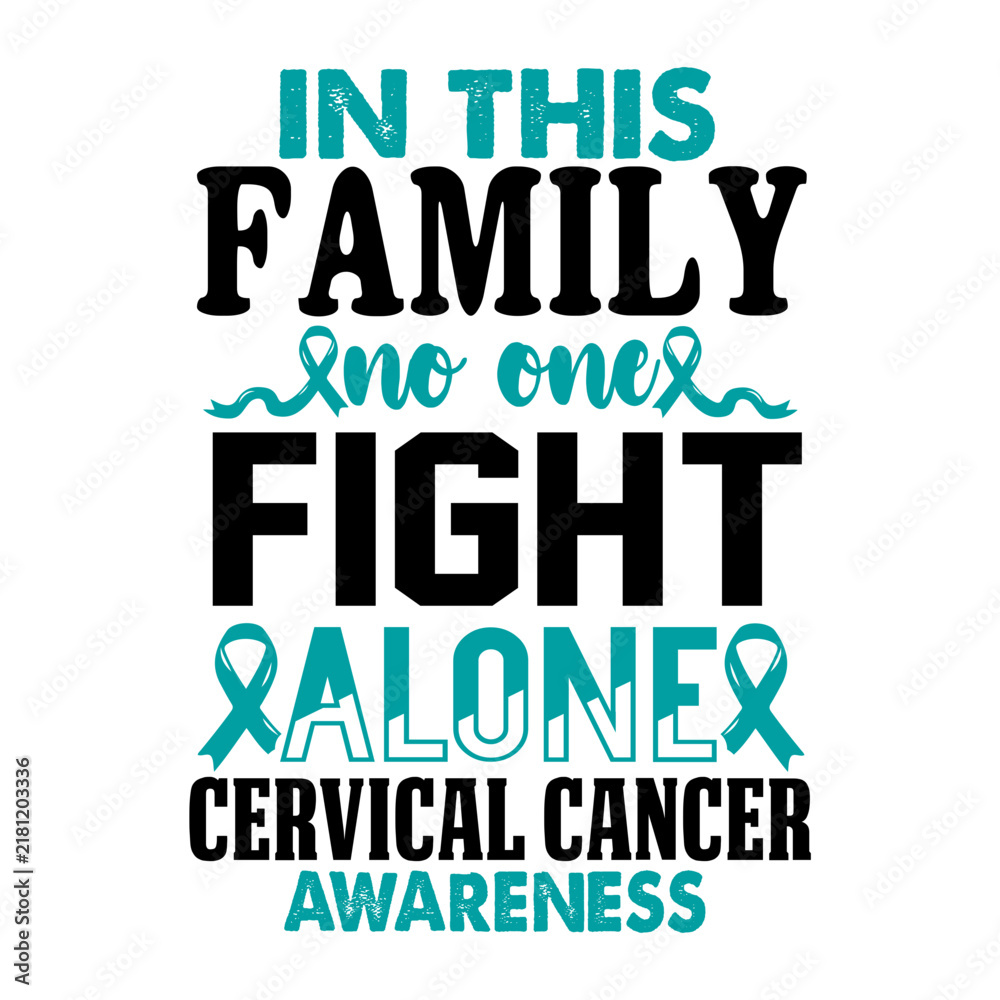 Obraz premium Cervical Cancer Awareness SVG