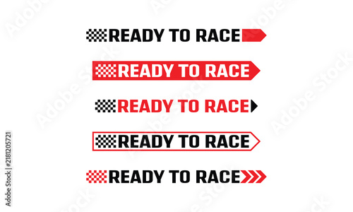 Ready to Race Motorsport Arrow Banners with Checkered Flag Racing Graphics