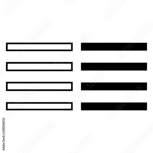 Картината върху платно Text alignment and justify icons for user interface design and document formatti