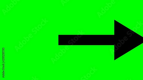 Bright green background with black arrow pointing right side, suitable for web design, presentations, advertising materials, and directional signs.