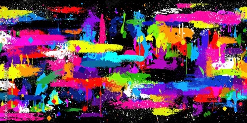 Dynamic abstract artwork featuring a colorful splash of paint against a dark backdrop perfect for creative endeavors