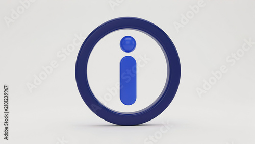 Modern blue information icon featuring circle and human figure symbol for user guides and help sections