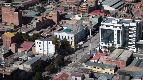 Aerial drone footage of Uyuni city, Bolivia. High quality 4k footage