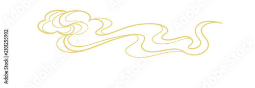 Traditional Chinese Auspicious Cloud Motif Decorative Illustration