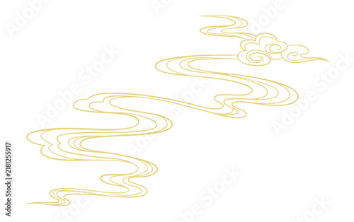 Traditional Chinese Auspicious Cloud Motif Decorative Illustration