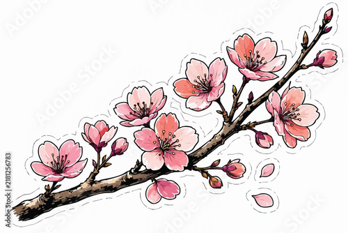 _A_beautiful_traditional_Japanese_cherry_blossom_sakura_bran_traced