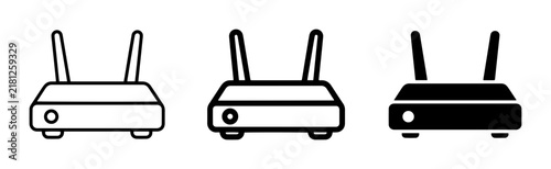 Wireless Router Icons, Network Device Symbols, Internet Connectivity Graphics