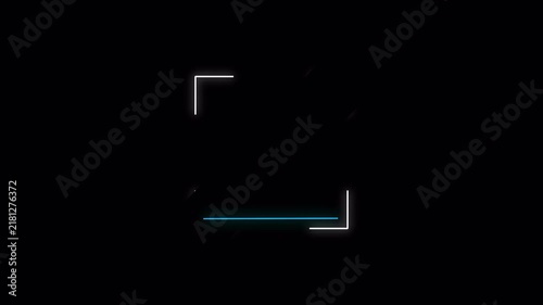Minimal Futuristic  Scanning Corner Frame HUD Animation with Glowing Line