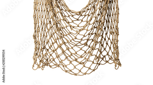 Fishing net isolated on white background, perfect for fishing, maritime, and outdoor recreation design projects, and creative projects, high quality visuals, modern branding needs,