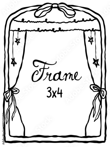 Фотография whimsical frame border whimsy coquette bow 3x4 Instagram frame