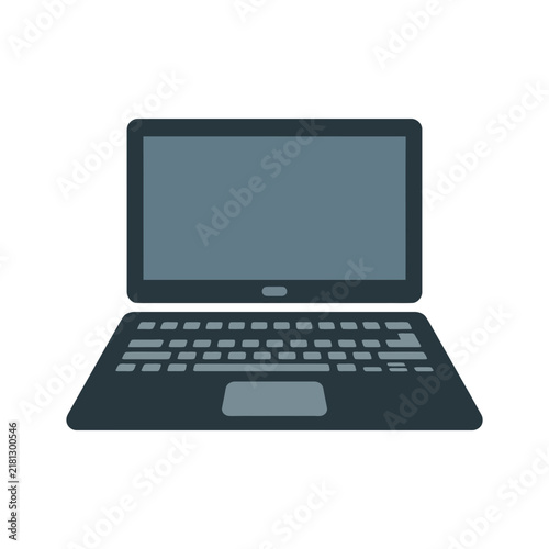 Modern Laptop Computer Vector Illustration Isolated on White Background