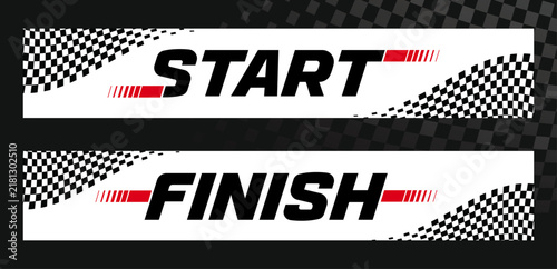 Start and Finish Line Racing Checkered Banners - Motorsport Start Finish Signs