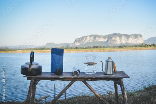 Outdoor Coffee Brewing Setup