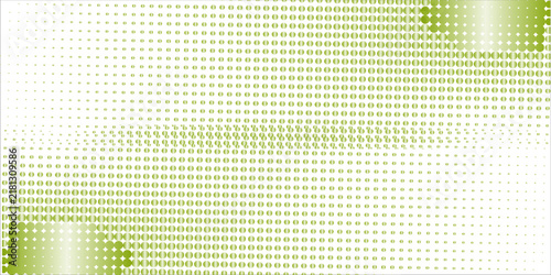 Canvas Print Abstract green halftime dot pattern vector background for web banner, header, pr