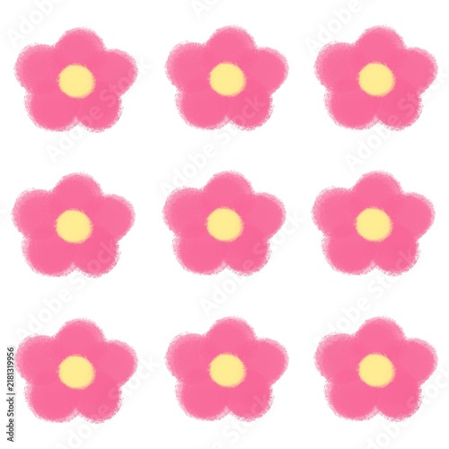 pink and yellow flowers