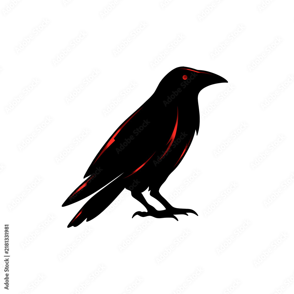 Fototapeta premium Crow silhouette png transparent