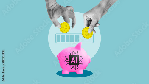 Bild auf Leinwand AI startup funding and venture capital investment, fundraising, startup valuatio