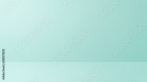 Pastel aqua gradient studio background for product display