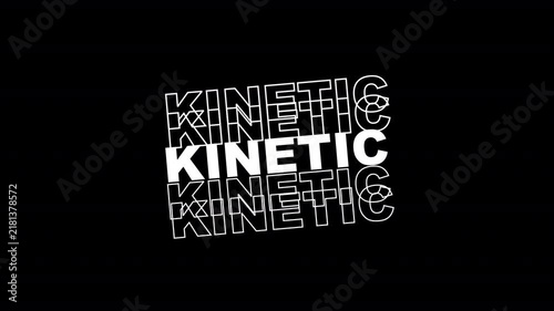 Modern Kinetic Typography Text Animation with Outlined Stacking Effect
