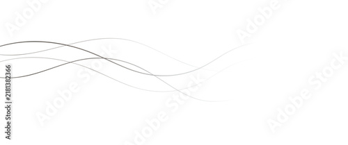 Flowing abstract lines with gradient effect on a white background wave curve smooth