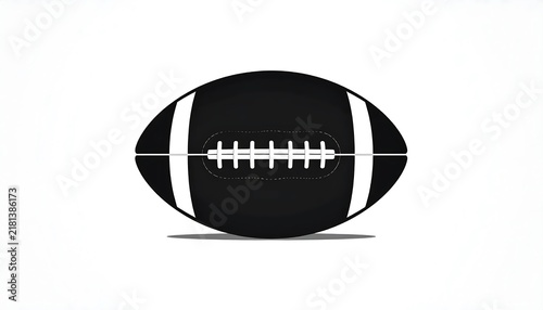 AmericanFootballIconIsolatedOnWhiteBackground.