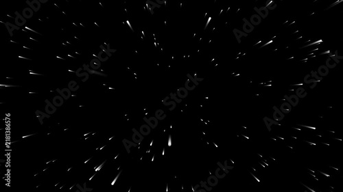 Abstract hyperspace warp jump flying space stars streaks speed motion background loop video