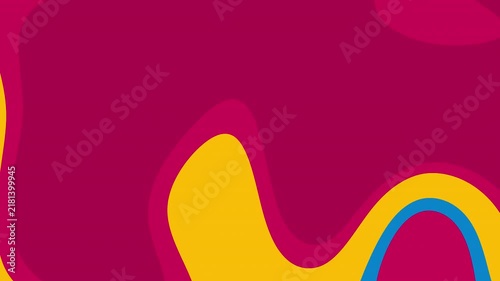 Abstract Fluid Motion Background with Morphing Colorful Organic Shapes