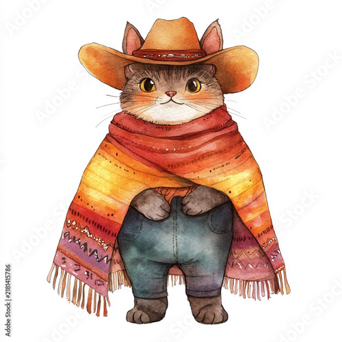 cat in a cowboy hat
