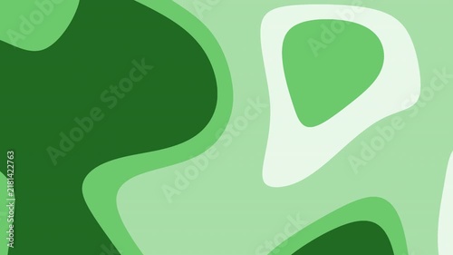 Abstract green liquid animation with fluid organic shapes flowing