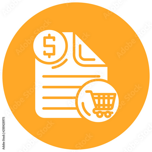 Shopping List Vector Icon
