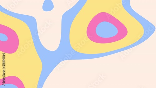 Abstract Liquid Animation Background with Flowing Pastel Shapes