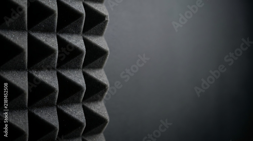 Professional Gray Acoustic Foam Panels for Soundproofing and Noise Reduction in a Recording Studio Environment
