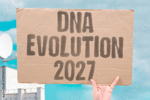 Quadro su tela "DNA evolution 2027" Metaphysical transformation of human consciousness