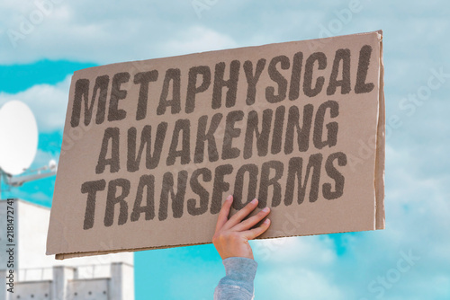 Cuadro en lienzo "Metaphysical awakening transforms" Metaphysical awakening transforms human awareness